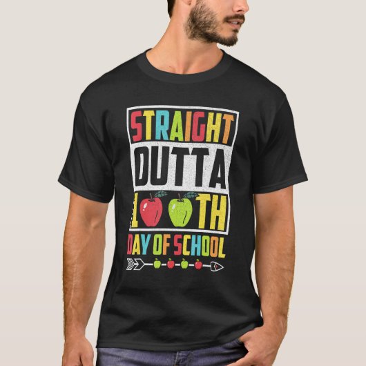 Rechtstreeks tot 100e schooldag t-shirt (Voorkant)