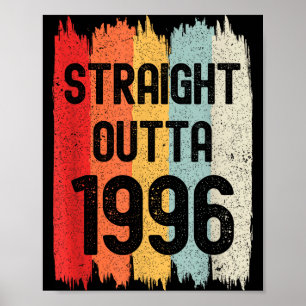 Rechtstreeks uit 1996 Grappige Retro Verjaardag Ge Poster