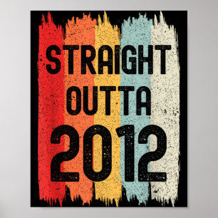 Rechtstreeks uit 2012 Funny Retro Verjaardag Gewel Poster