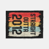 Rechtstreeks uit 2012 Grappige Retro Verjaardag Ge Fleece Deken (Voorkant (Horizontaal))