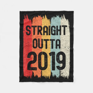 Rechtstreeks uit 2019 Funny Retro Verjaardag Gewel Fleece Deken
