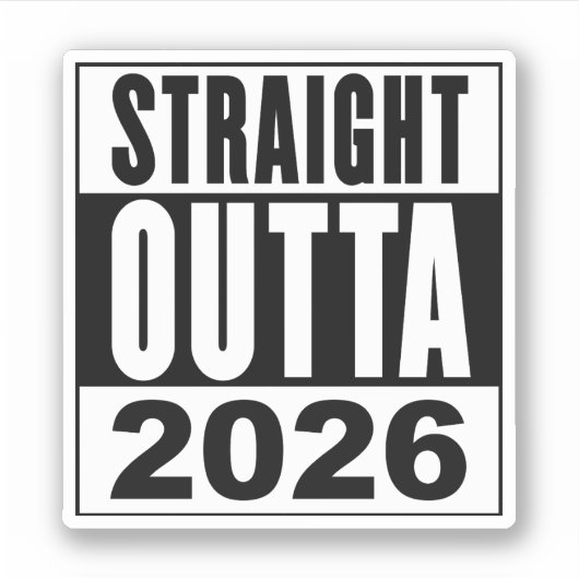 Rechtstreeks uit 2026 sticker (Voorkant)