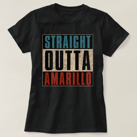 Rechtstreeks uit Amarillo Texas TX T-shirt (Design voorkant)