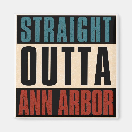 Rechtstreeks uit Ann Arbor Michigan MI Magneet (Voorkant)