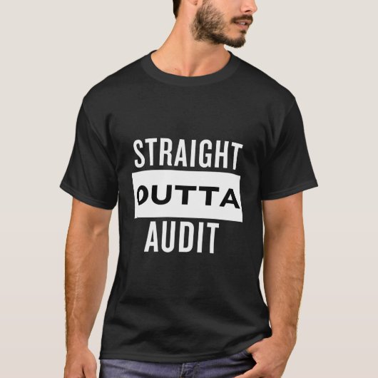 Rechtstreeks uit Audit- zwart shirt (Voorkant)