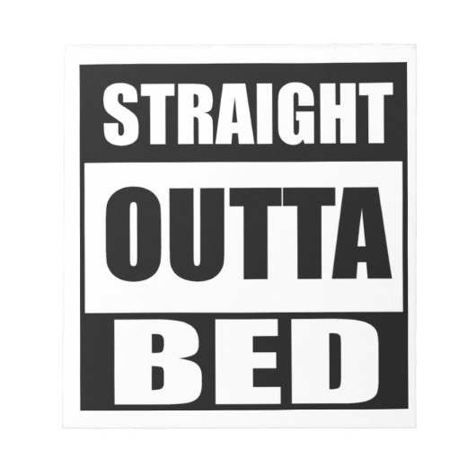 Rechtstreeks Uit Bed Notitieblok (Voorkant)