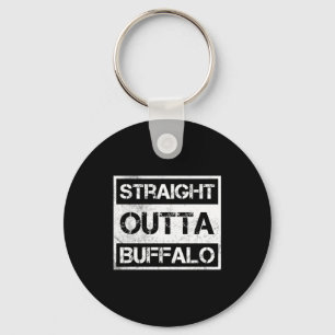 Rechtstreeks uit Buffalo New York Vintage Vervuild Sleutelhanger