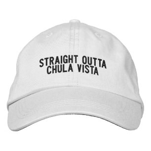 Rechtstreeks uit Chula Vista California Hoed Geborduurde Pet