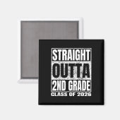 Rechtstreeks uit de 2e klas Grappige afstuderen 20 Magneet (Voorkant / Achterkant)