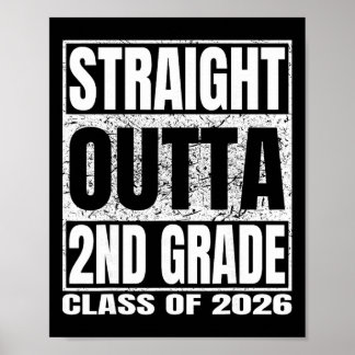 Rechtstreeks uit de 2e klas Grappige afstuderen 20 Poster