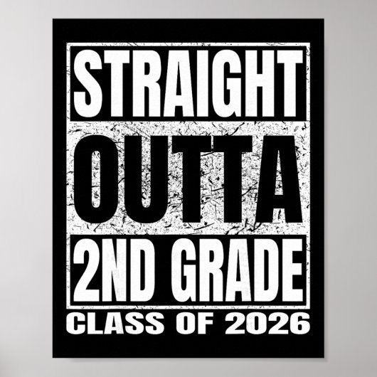Rechtstreeks uit de 2e klas Grappige afstuderen 20 Poster (Voorkant)