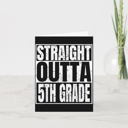 Rechtstreeks uit de 5e klas grappige 2025 afstuder kaart (Voorkant)