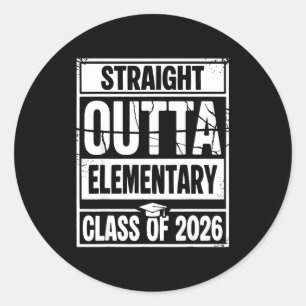 Rechtstreeks uit de basisschool eindexamenklas 202 ronde sticker