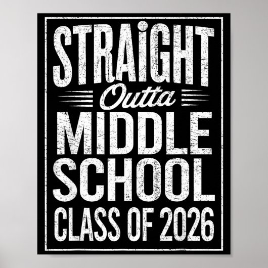 Rechtstreeks uit de eindexamenklas van de middelba poster (Voorkant)