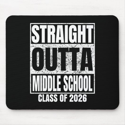 Rechtstreeks uit de middelbare school Cl van 2026 Muismat (Voorkant)