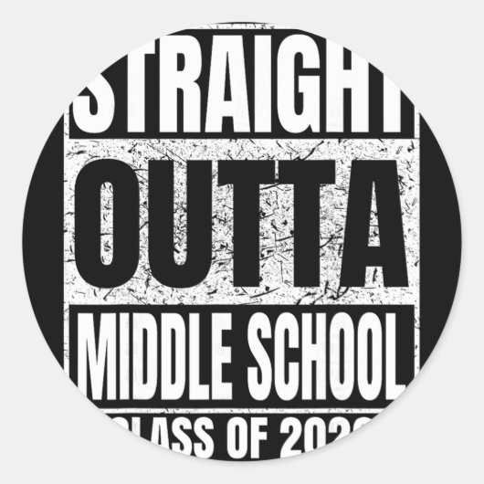 Rechtstreeks uit de middelbare school Cl van 2026 Ronde Sticker (Voorkant)