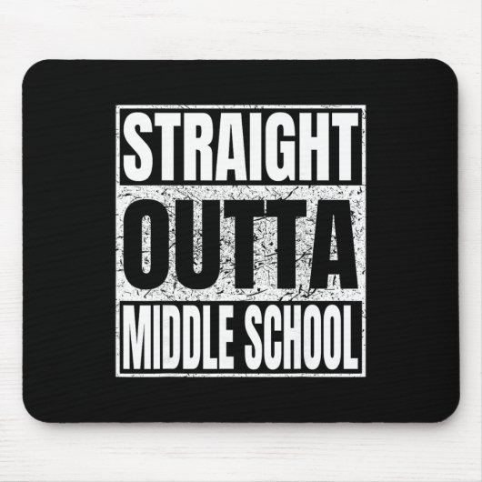 Rechtstreeks uit de middelbare school Funny Cl 202 Muismat (Voorkant)