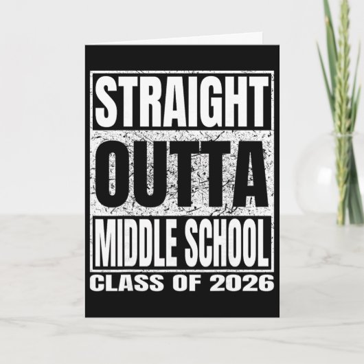 Rechtstreeks uit de middelbare school Grappig 2026 Kaart (Voorkant)