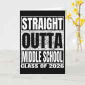 Rechtstreeks uit de middelbare school Grappig 2026 Kaart (Gele Bloem)