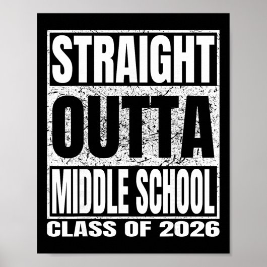 Rechtstreeks uit de middelbare school Grappig 2026 Poster (Voorkant)