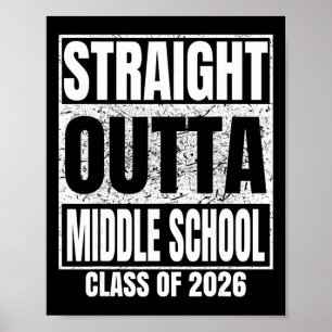 Rechtstreeks uit de middelbare school klas van 202 poster
