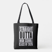 Rechtstreeks uit de middelbare schoolklas van 2026 tote bag (Achterkant)