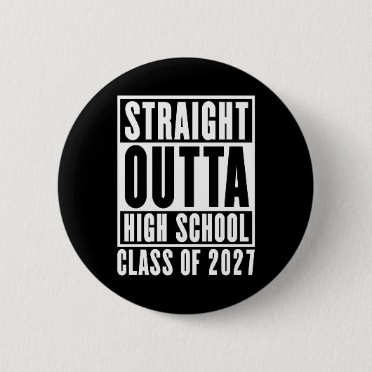 Rechtstreeks uit de middelbare schoolklas van 2027 ronde button 5,7 cm (Voorkant)