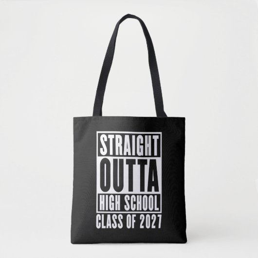 Rechtstreeks uit de middelbare schoolklas van 2027 tote bag (Voorkant)