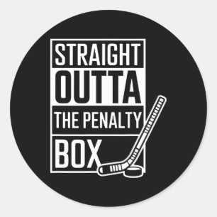 Rechtstreeks Uit De Penalty Box T-shirt Funny IJsh Ronde Sticker