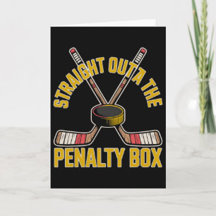 Rechtstreeks uit de penaltybank-hockeyontwerp kaart