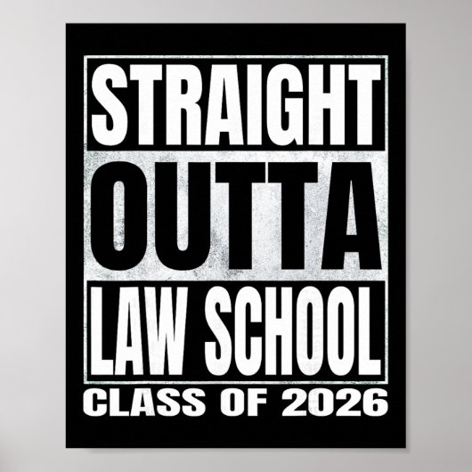Rechtstreeks uit de rechtenfaculteit Grappige afge Poster (Voorkant)