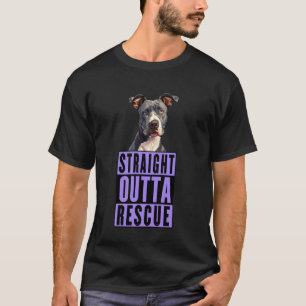 Rechtstreeks uit de Redding Pitbulls Mannen Vrouwe T-shirt