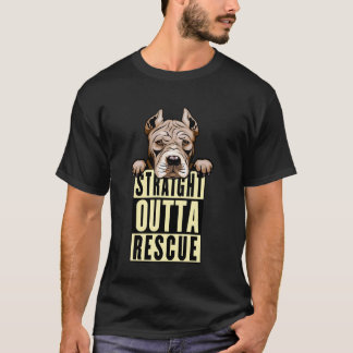 Rechtstreeks uit de Redding Pitbulls Mannen Vrouwe T-shirt