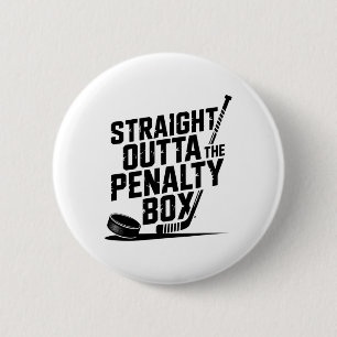 Rechtstreeks Uit De Strafbank Funny Humor Hockey Ronde Button 5,7 Cm
