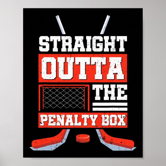 Rechtstreeks Uit De Strafbank Grappige Hockeyspele Poster (Voorkant)