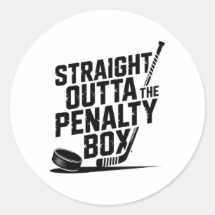 Rechtstreeks Uit De Strafbank Leuke Humor Ijshocke Ronde Sticker