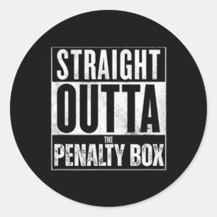 Rechtstreeks Uit De Strafbank T-shirt Funny Hockey Ronde Sticker