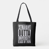 Rechtstreeks uit de universiteit klas 2026 tote bag (Achterkant)
