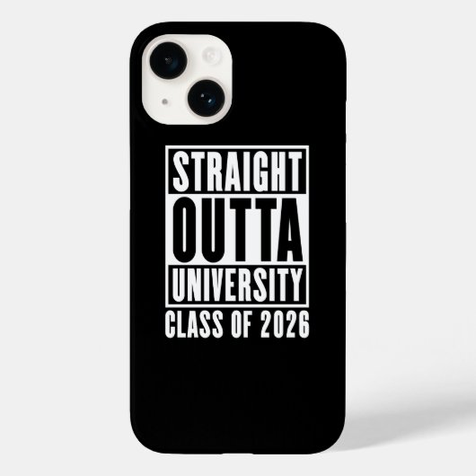Rechtstreeks uit de universiteit klas van 2026 Case-Mate iPhone case (Achterkant)