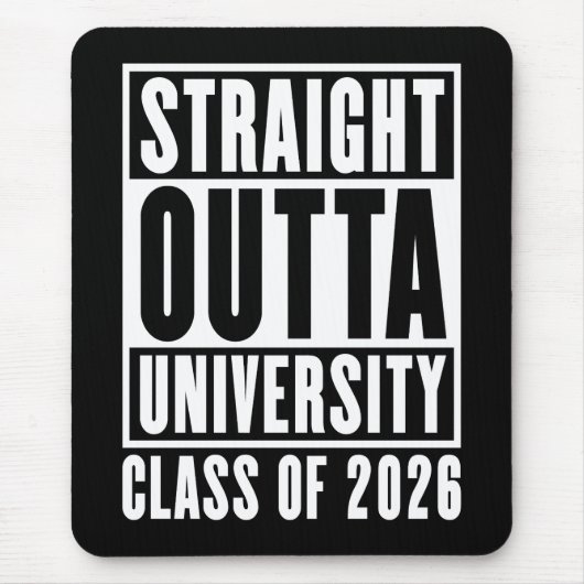 Rechtstreeks uit de universiteit klas van 2026 muismat (Voorkant)