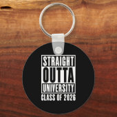 Rechtstreeks uit de universiteit klas van 2026 sleutelhanger (Achterkant)