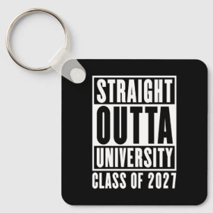 Rechtstreeks uit de universiteit klas van 2027 sleutelhanger