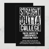 Rechtstreeks uit de universiteit Leuke afstudeerfe Kaart (Voorkant / Achterkant)