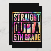 Rechtstreeks uit de vijfde klas Tie Dye Kaart (Voorkant / Achterkant)