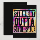Rechtstreeks uit de vijfde klas Tie Dye T-shirt Kaart (Voorkant / Achterkant)