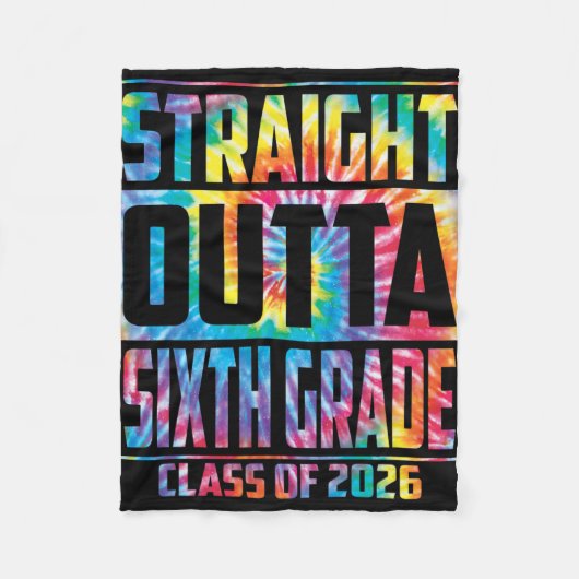 Rechtstreeks uit de zesde klas Cl 2026 Afstuderen  Fleece Deken (Voorkant)