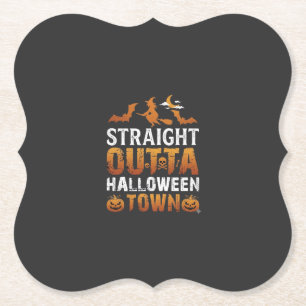 Rechtstreeks uit Halloween Town Heksenmaan Vleermu Kartonnen Onderzetters