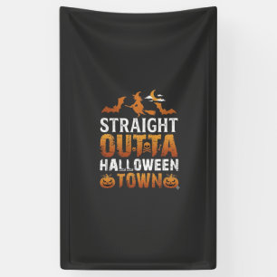 Rechtstreeks uit Halloween Town Heksenmaan Vleermu Spandoek
