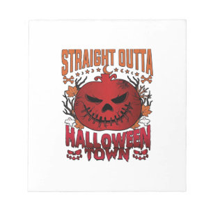 Rechtstreeks uit Halloween Town Rode Pompoen Geest Notitieblok