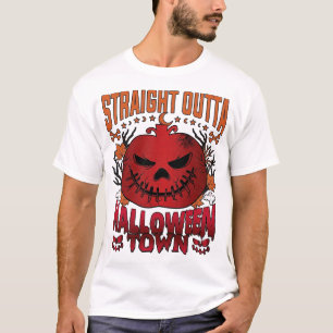 Rechtstreeks uit Halloween Town Rode Pompoen Geest T-shirt